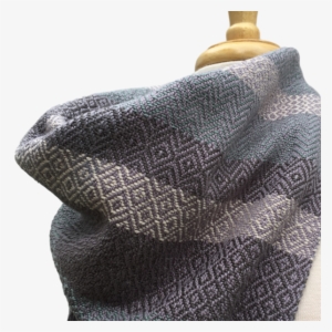 Pool, Cream And Grey Woven Bandana Scarf K - Woolen