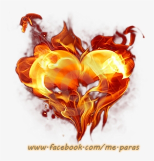 Llamas De Fuego Romántico Psd - Горящее Сердце Png