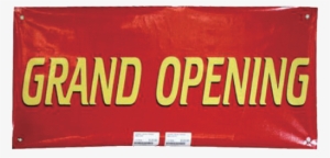 Banner -grand Opening, Big, Red - Carmine