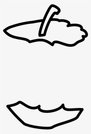 Apple Core Outline Clip Art - Clipart Apple Core Black And White