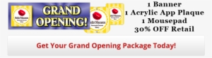 Grand Opening Package - Label
