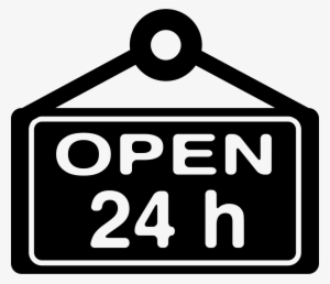 Open 24 Hours Signboard - Open 24 Hours Icon - 980x846 PNG Download ...