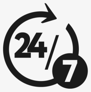 Open 24 Hrs A Day - 24 7 Icon Png
