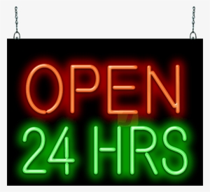 Open 24 Hours Neon Sign