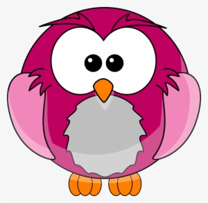 Buho Clip Art - Fat Owl Cartoon