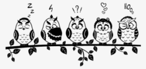 Winhappyhome Cute Owls Wall Art Stickers For Bedroom