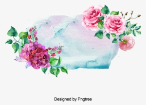 Pintado A Mano De Flores Y Marco De Salpicaduras De - Hübsche Rosa Und Lila Blumen Danken Ihnen Karte