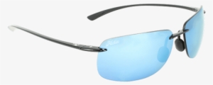 Rips Satin Black Cobalt Mirror Lens - Hobie Rips 010168 Sunglasses