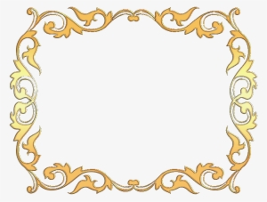 Flores En Color Dorado Marco Marco Dorado Con Flores - Fondo Religioso Png