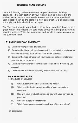 Business Plan Outline Main Image - Business Plan Outline