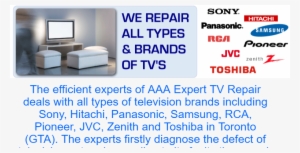 Television Repair Service, Tv Repair Toronto - Electronic Brands