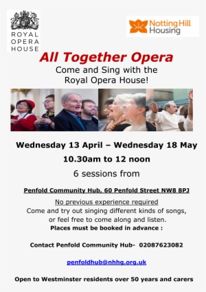 Roh Singing Sessions Aprilmay 2016- Flyer - Royal Opera House, London