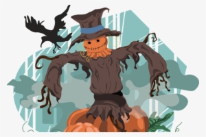 Railway Hocus Pocus This Halloween - Vogelscheuche, Kürbise Und Eine Krähe Halloween Karte