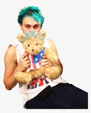 Why Is He So Cute I Just Want To Cuddle Him - Michael Clifford Blue Hair 2014
