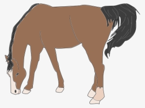 Horse Vector - Horse Eating Clipart