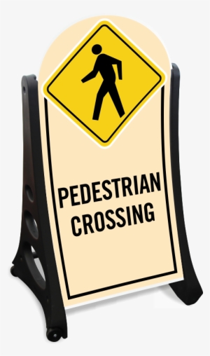 Pedestrian Crossing Portable A-frame Sidewalk Sign - Frame Sidewalk Sign