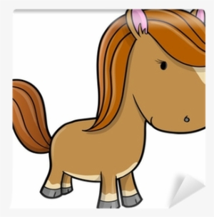 Pony Horse Vector Illustration Vector Art Wall Mural - Kucyk Rysunek