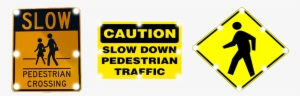 Pedestrian Signs 3 - Lyle Tr-038-18ha Traffic Sign,24 X 18in,r And Bk/yel