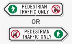 Pedestrian Traffic Only Sign - Lyle Tr-037-18ha Traffic Sign,24 X 18in,bk/yel