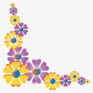 Flower Corner Variation - Clip Art Flowers