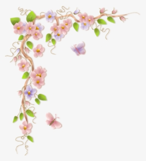 Flower Vine Border Clip Art