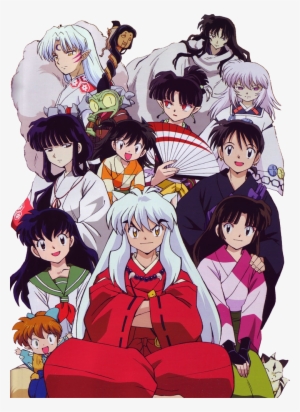 Inuyasha, Kagome, Shippo, Sango, Miroku, Kirara, Kikyo, - Inuyasha Anime