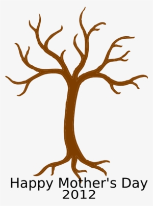 Mother S Day Handprint Tree Template Clip Art At Clipart - Tronco De Arbol Dibujo