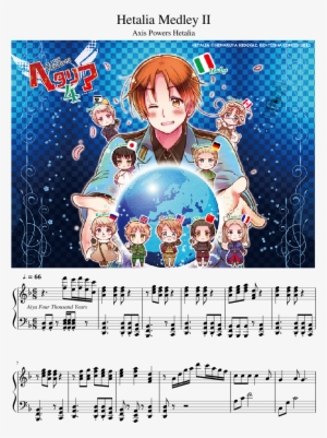 Hetalia Medley Ii Sheet Music 1 Of 10 Pages - Hetalia Resting With Japan