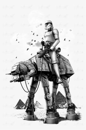 Stormtrooper Riding Atat - Stormtrooper Riding On A Shark