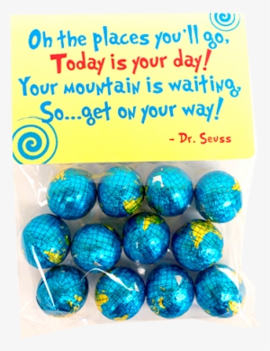 "oh, The Places You'll Go " Foiled Chocolate Globes