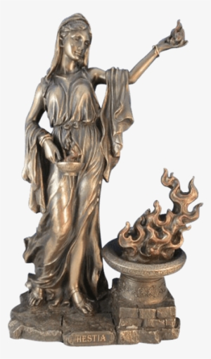 Greek Goddess Hestia Statue - Hestia Virgin Goddess Bronze Figurine