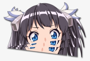 Image Of Peeking Hestia - Cartoon