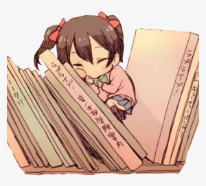 Anime Loli Kawaii Chibi Cute Nice Books Niconiconii - Sleeping Cute Animated Girl