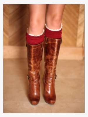 Angie Xp054asis Tall Boot Socks With Lace Trim - Boot Socks