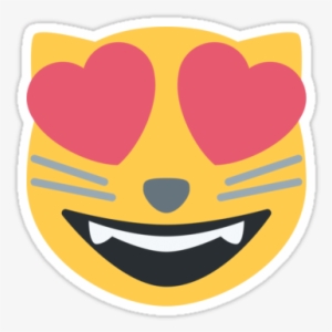 Emoticon Ojos Corazon Feliz - Cat Emoji Heart Eyes