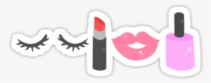 Make Up T-shirt Funny Eyelashes Lipstick Lip Gloss