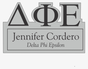 Delta Phi Epsilon Cut Out Greek Letter Name Tag - Pratham Arora Center For Education