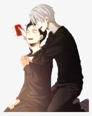 Наклейка Yuuri Katsuki X Victor Nikiforov » Yuri On - Victor Combing Yuri's Hair