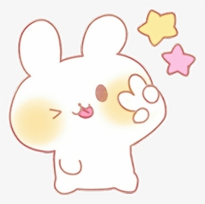 ☮✨ • Peace Cute Kawaii Bunny Rabbit Cutestickers Stars - Rabbit
