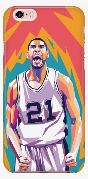 Tim Duncan Pop Art Phone Case - Art