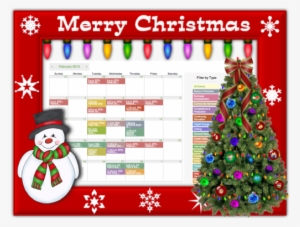Merry Christmas Frame Spegcs Calendar - Cute Christmas Frame Png