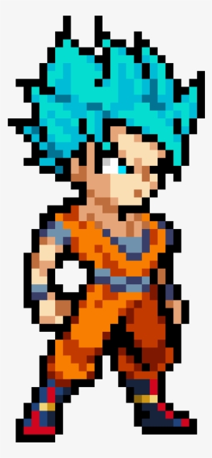 Goku Ssgss - Pixel Art Son Goku
