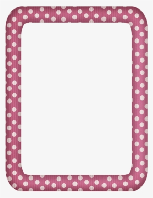 Free Faded Pink Polka Rectangle Digi Scrapbook Frame - 2 Frame For Baby Scrapbook Png