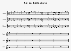 Cai Cai Balão Dueto Sheet Music 1 Of 1 Pages - Synchronicity Sheet Music