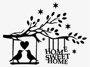 Stickers Muraux Fleurs - Home Sweet Home Png