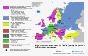 Cock In European Languages [1279 X 833] (x-post R/mapporn) - Penis In European Languages