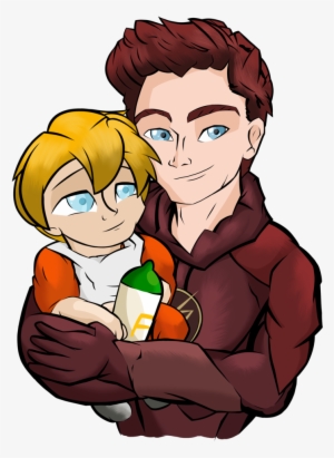 Barry Allen / The Flash / Grant Gustin And His Baby - Cartoon