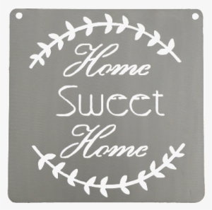 Home Sweet Home Silver Metal Mantra Display - Olive Wreath
