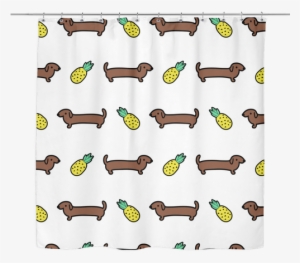 Dachshund Weiner Dog Shower Curtain Bathroom Decor - Banana