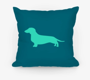 Teal Wiener Dog Pillow - Going For A Nap